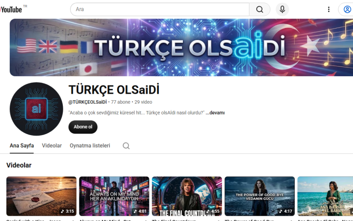 TÜRKÇE OLSaiDİ — Küresel Hit Şarkıların Türkçe AI Yorumları